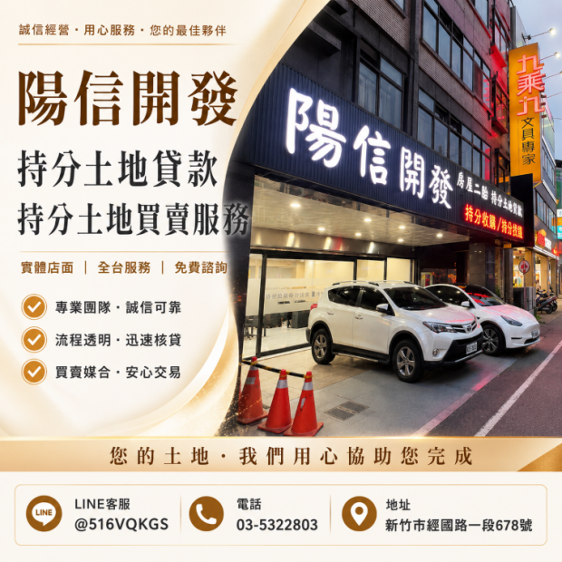 桃園持分土地貸款案例｜銀行不承作怎麼辦？陽信開發協助桃園持分土地借款快速核貸